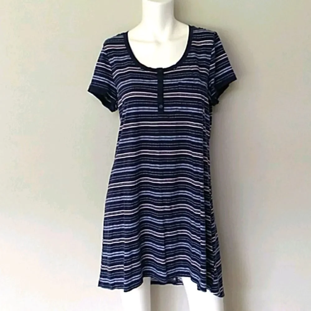lucky brand t shirt dress Lucky Brand | Dresses | Luckybrand Blue Stripe T Shirt Trapeze Dress
